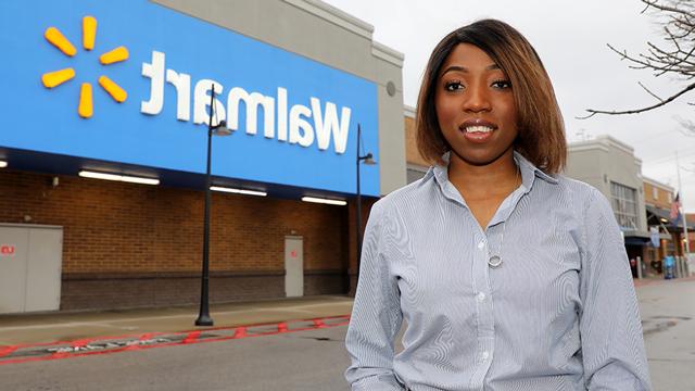 Rallou Ngobjob standing outside a Wal Mart