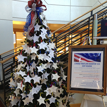 Honor Tree set up in the Student Center